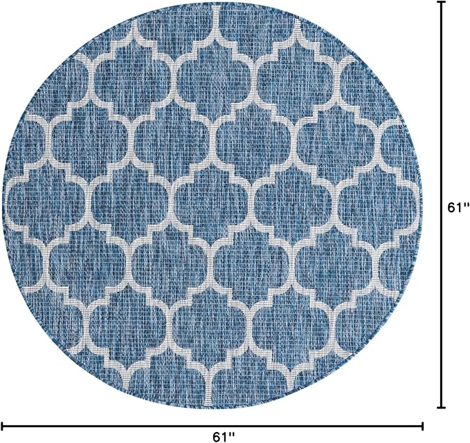 Unique Loom Trellis Collection Area Rug-Lattice Design, Moroccan Inspired - Image 2