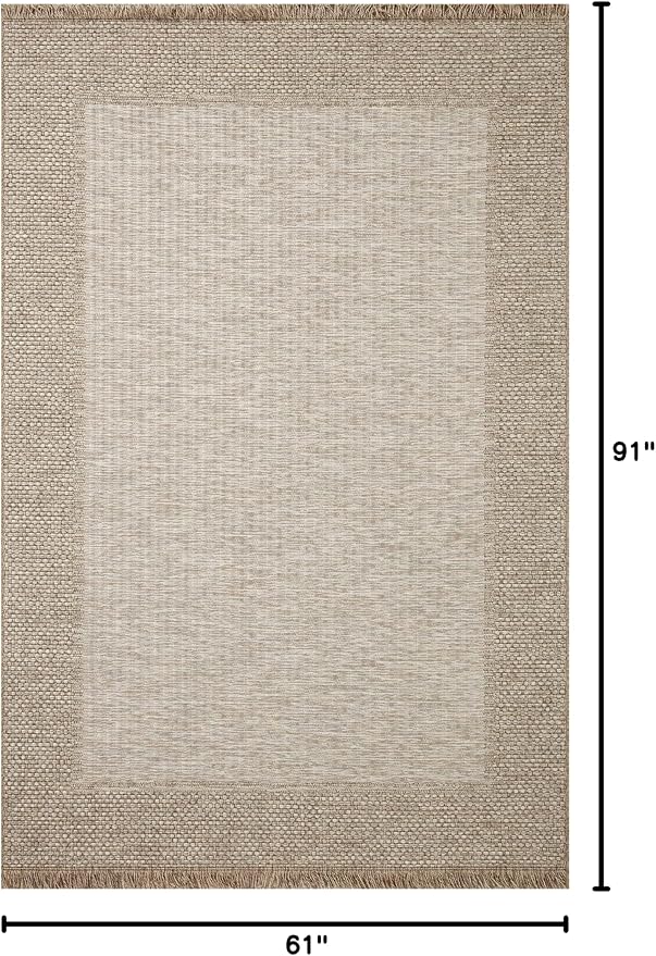 Loloi Dawn Collection Indoor/Outdoor DAW-06 Russet 5'-1" x 7'-7" Area Rug - Image 2