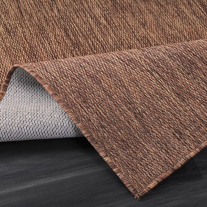 Washable Indoor Outdoor Rug 10x14 Weather Resistant Area Rugs Modern Solid - Image 10