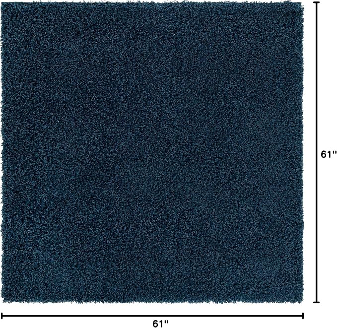Unique Loom Solid Shag Collection Area Rug - Image 2
