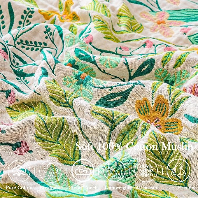 Beige Boho Throw Blanket, 100% Cotton Blankets - Image 6