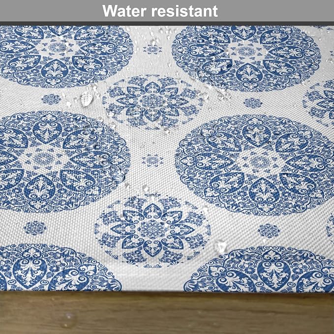 Ambesonne Vintage Place Mats Set of 4, French Country Style Floral Circular - Image 6