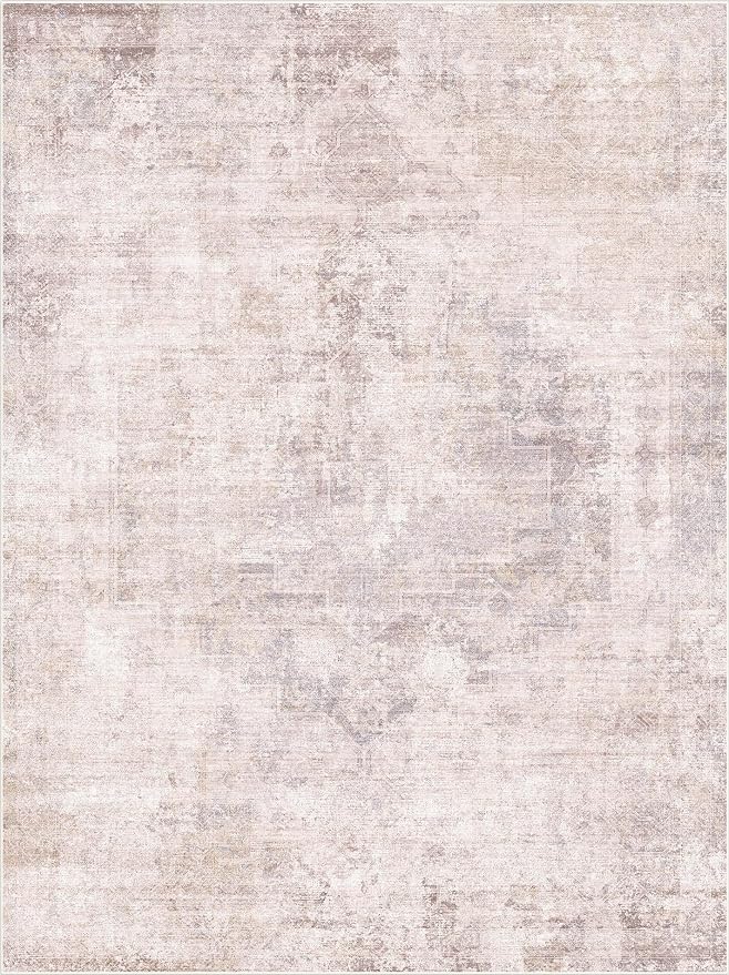 Modern Pink Abstract Area Rugs 9x12 - Image 2