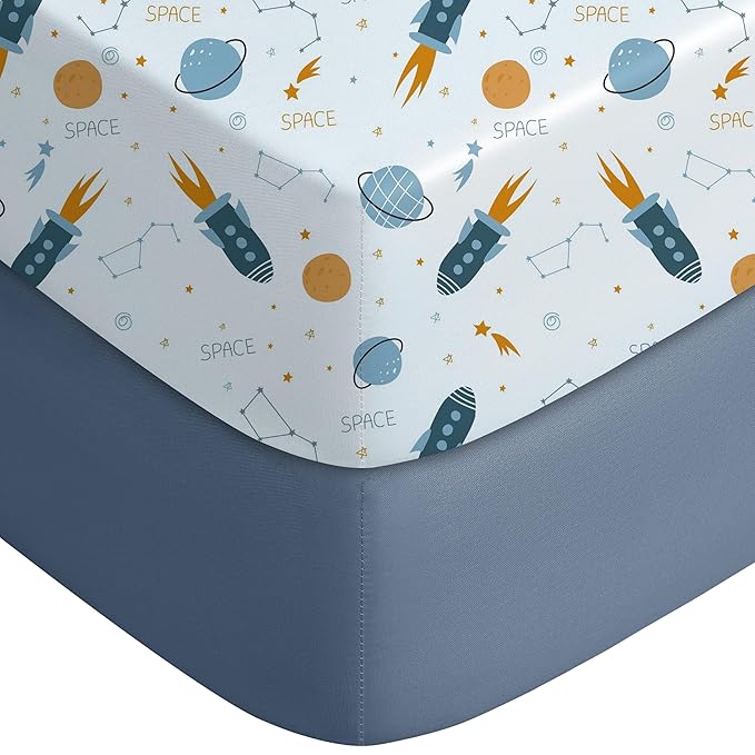 Yoofoss Pack and Play Sheets Fitted, Mini Crib Sheets 2-Pack by YOOFOSS