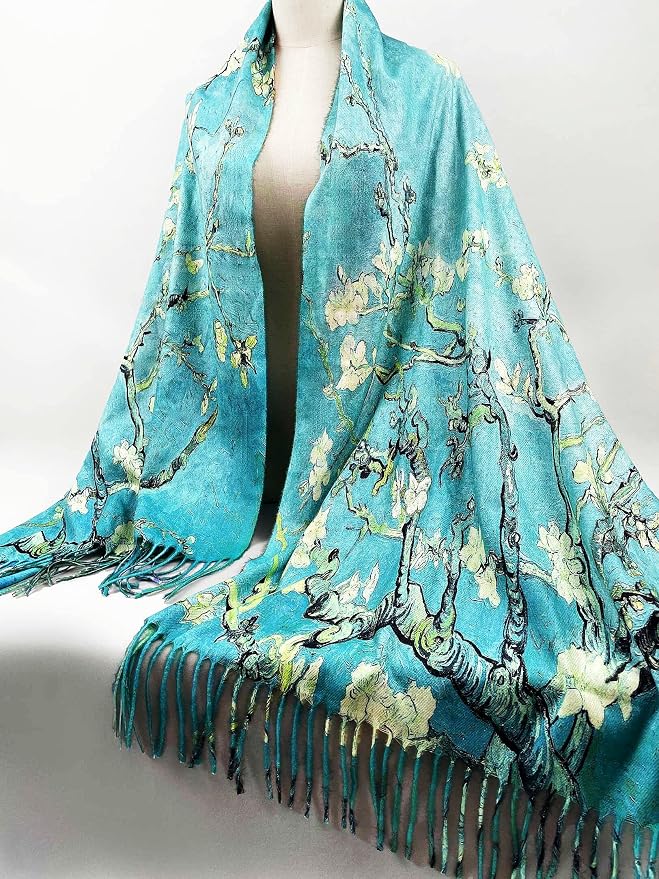 VENVSBEE Reversible Scarf Soft Large Shawl Wrap Blanket Double Sided Art Print - Image 2