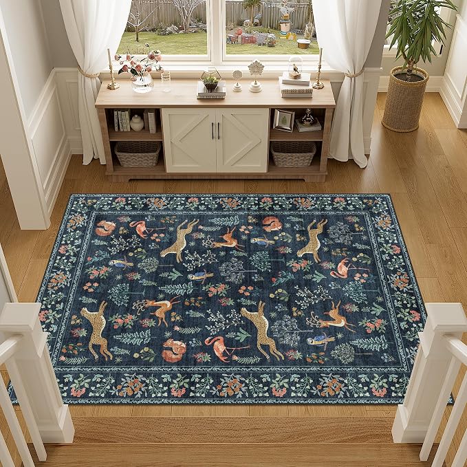 DUKINO 4x6 Rug, Washable Animal Area Rug - Image 6