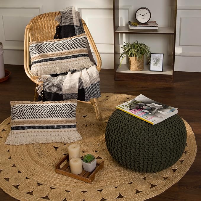 REDEARTH · Boho Textured Throw Pillow Cushion Covers - Image 2