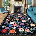 8x10 Area Rugs for Living Room: Washable Rug Vintage Large Soft Boho Floral by PLHXFRSoftAreaRugs