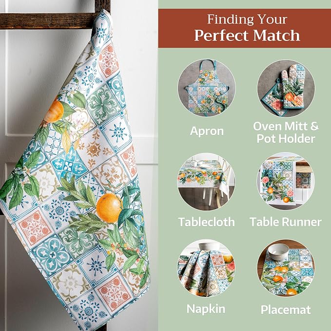 Maison d' Hermine Kitchen Towels Set of 3 100% Cotton 27.50" x 20" Reusable - Image 6