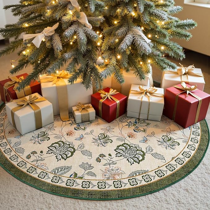 jinchan Elora 5ft Floral Round Rug - Image 2