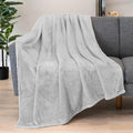 PAVILIA Light Gray Throw Blanket by PAVILIA