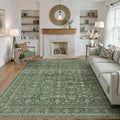 Area Rug 8x10 Green Washable Living Room Carpet Soft Non Slip Vintage Bedroom by PureCozy