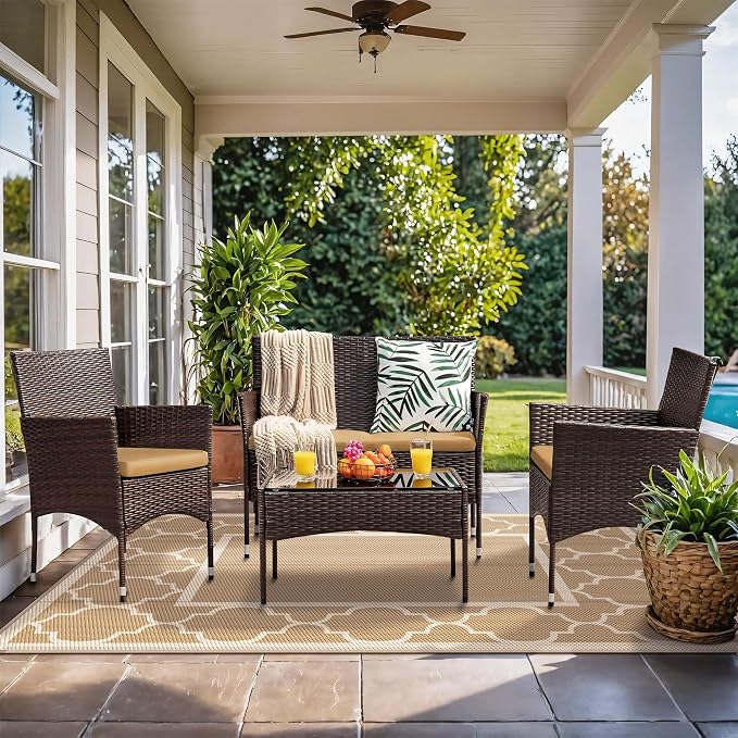GENIMO 5' x 8' Outdoor Rug Waterproof - Image 4