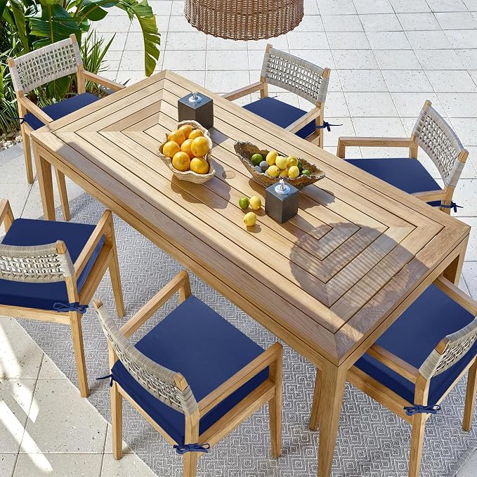 Outdoor Chair Cushions Set of 6: Waterproof & Fade Resistant Seat Cushion - Image 2