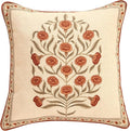 ISAENNE Design Linen Square Vintage Throw Pillow Covers 18"x18", Brick Red by Isaennehomedecoration