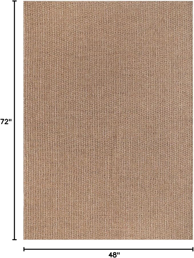Easy Jute Rug 4x6 Indoor Outdoor Natural Rugs Solid Fiber Rug Woven Area Rug - Image 2