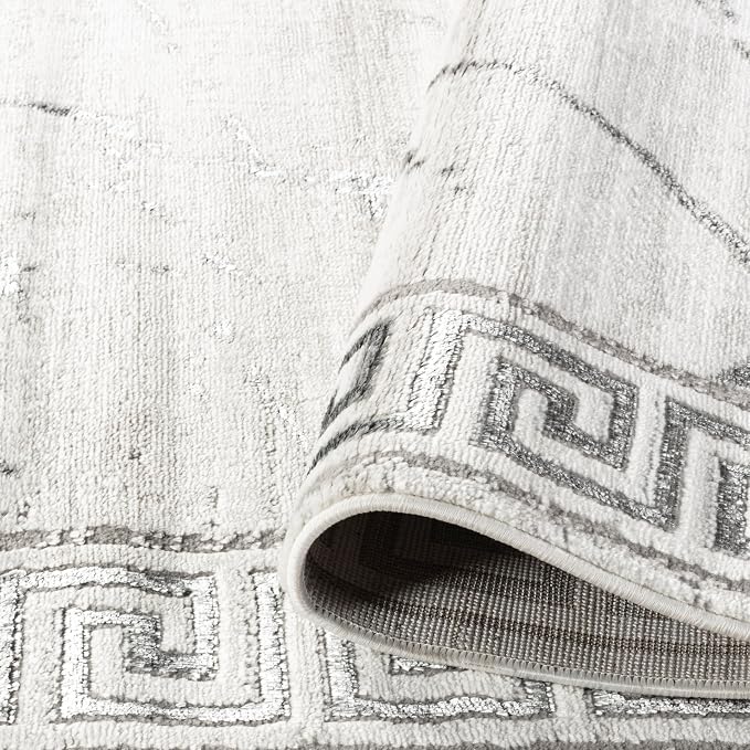 GLORY RUGS Area Rugs Marble 8x10 Cream Gray Carpet Modern Abstract Rug Living - Image 5