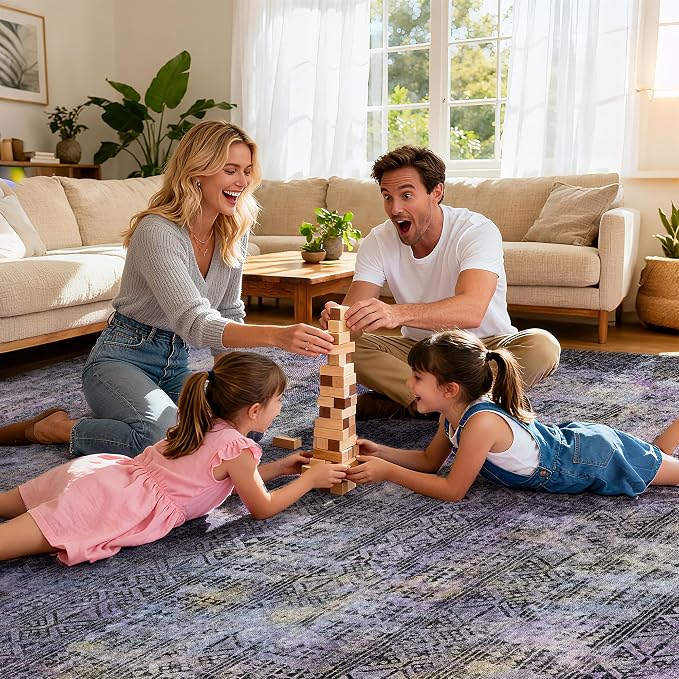 Kokia Abstract Area Rugs 8x10 Bedroom Soft Living Room Rugs Washable Distressed - Image 7
