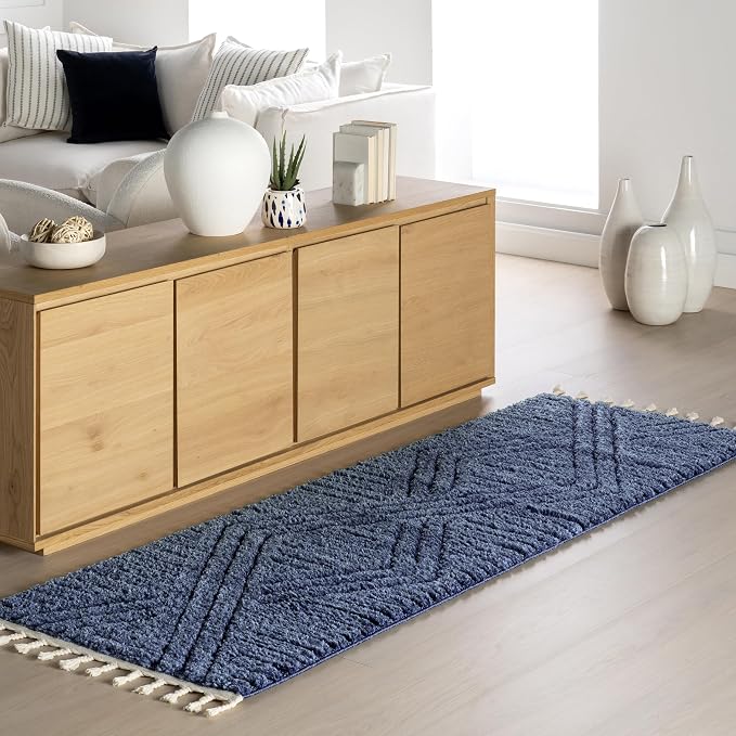 nuLOOM Risette Blue, Soft and Textured, High Traffic, Stain Resistant, Easy by nuLOOM