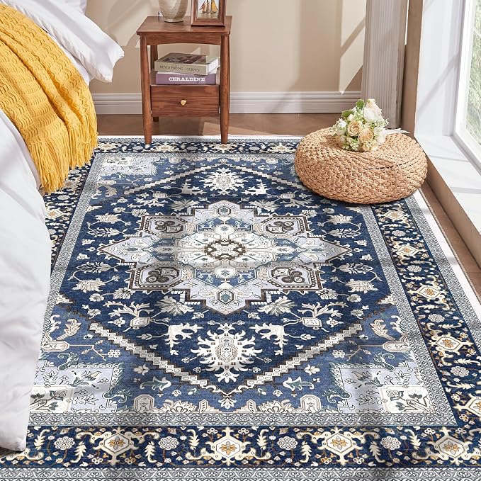OPPODREAM Thin Area Rugs 4x6, Low-Pile Washable Rugs 4x6 by OPPODREAM