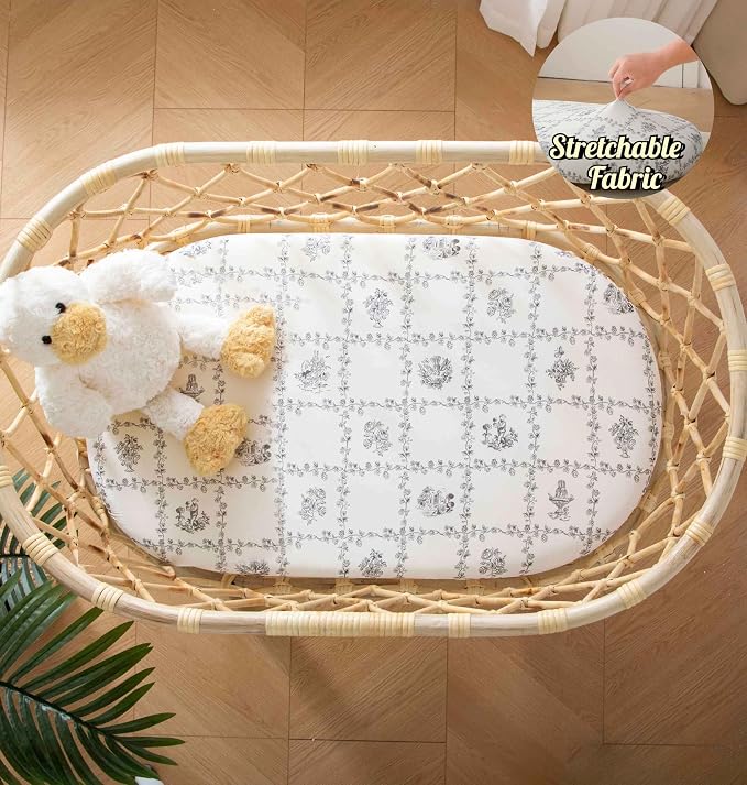 SDY Jersey Floral Bassinet Sheets - Image 3