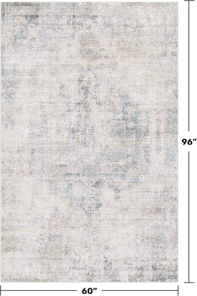 Blue Abstract Rug for Living Room - Image 2