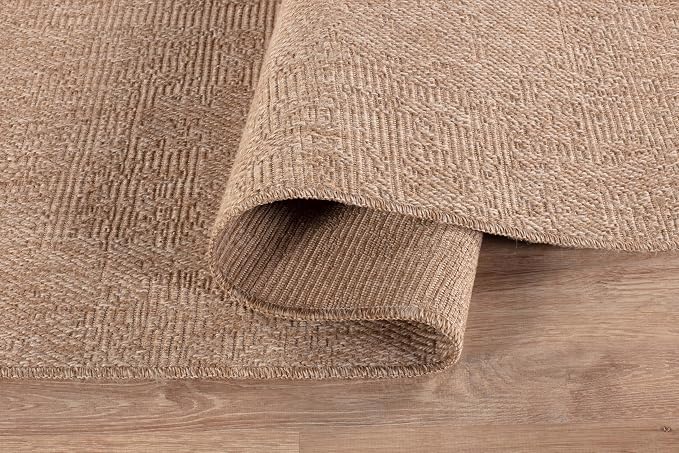 Washable Easy Jute Rug 2x3, Indoor Outdoor Doormat Natural Color Farmhouse Area - Image 5