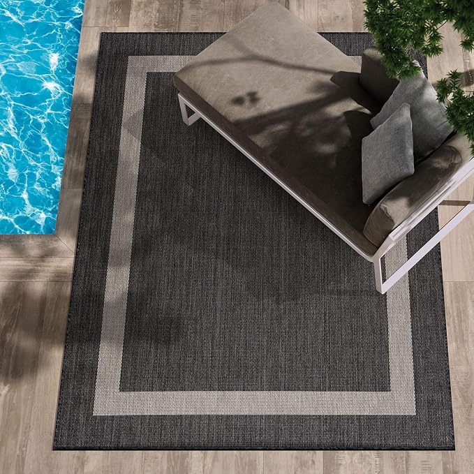 CAMILSON Outdoor Rug 6x9, Modern Outside Rugs by CAMILSONIndoorOutdoorAreaRugs