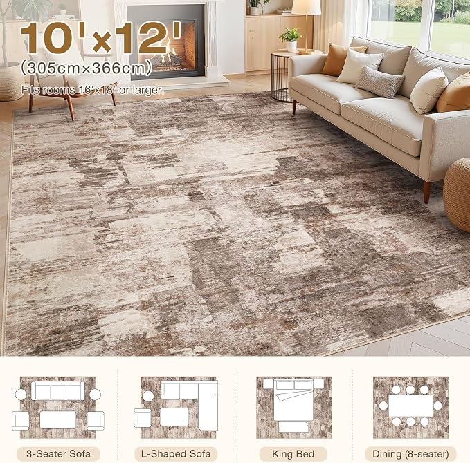 Abstract Living Room Rug 10x12 - Image 2