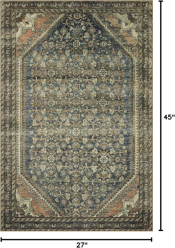 Loloi Magnolia Home by Joanna Gaines Banks Collection BAN-02 Denim/Clay 2'-3" x - Image 2