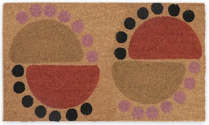 Coir Door Mats 17" X 30", Non-Slip Sturdy, PVC Backed Heavy Duty, The Geo by Unknown
