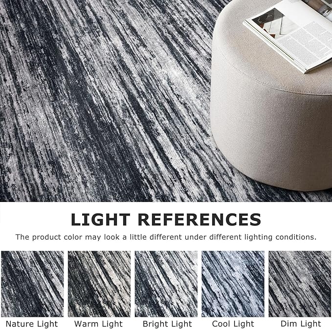 2x8 Modern Abstract Runner Rug for Hallways, Non-Shedding Washable Rug for - Image 4