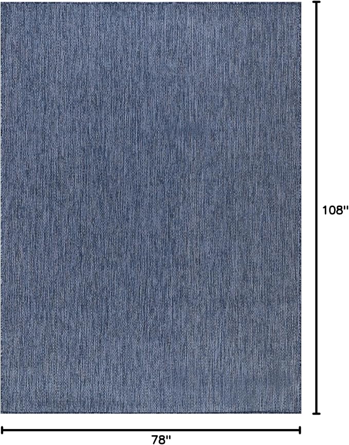 Washable Indoor Outdoor Rug 6x9 Weather Resistant Area Rugs Modern Solid - Image 2
