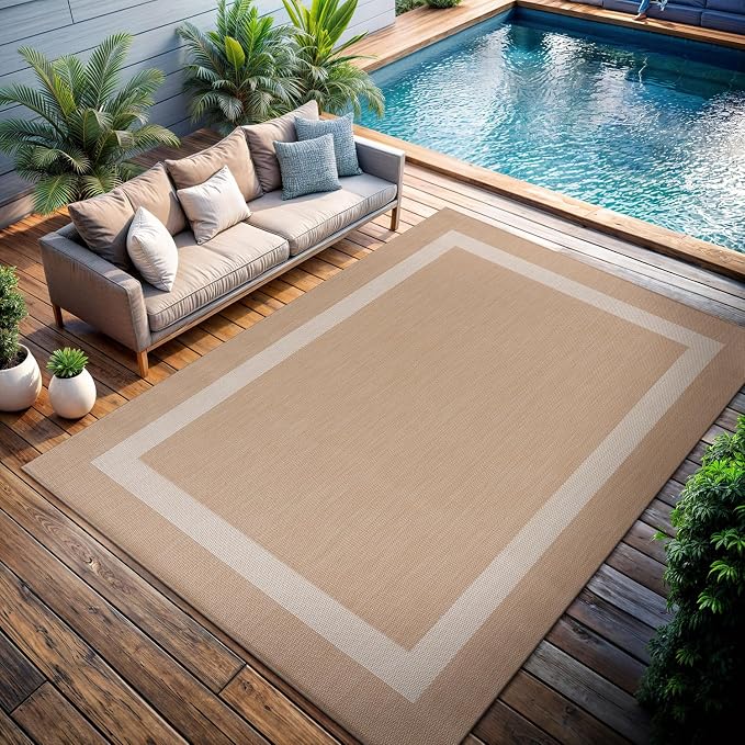 CAMILSON Outdoor Rug 9x12, Large Modern Outside Rugs by CAMILSONIndoorOutdoorAreaRugs