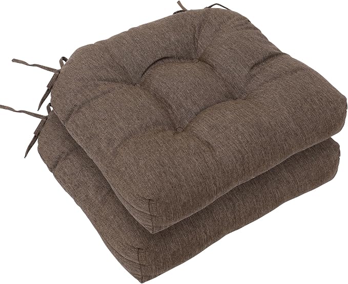 RACE LEAF 19" x 19" Patio Chair Seat Pads Brown by RACELEAF