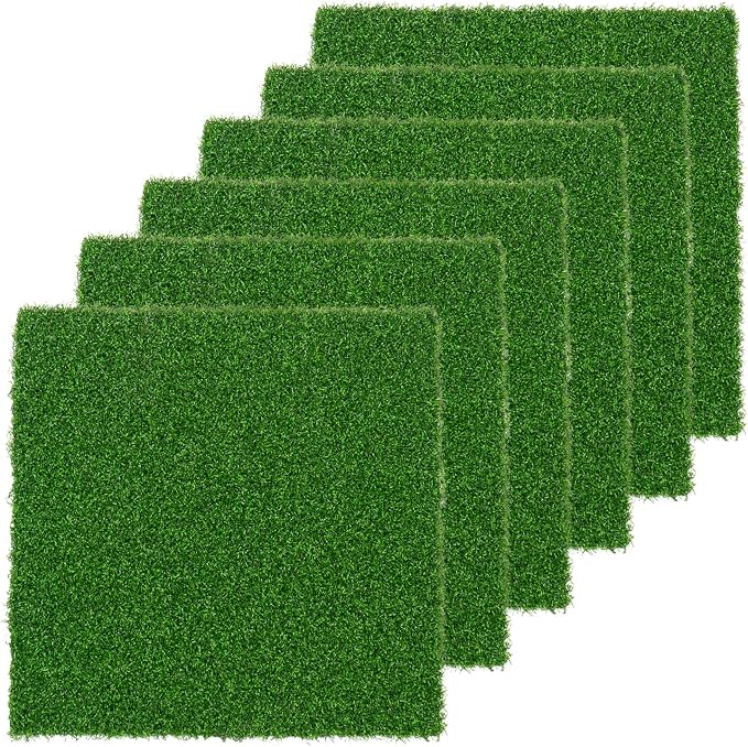 Artificial Grass Mat 12X12 in, 0.6 in Thick, FakeTurf Patch Tiles Indoor by Verdigrass