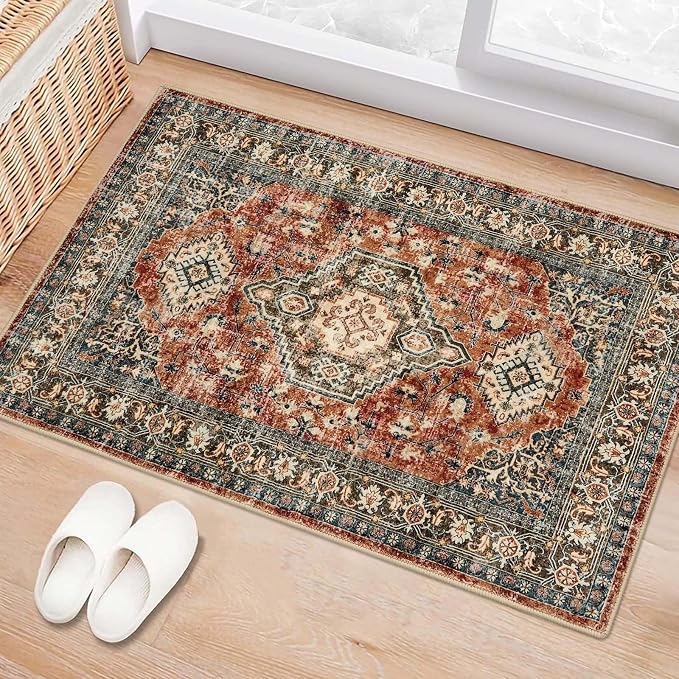 Lahome Oriental Washable Small Area Rug, 2x3 Rugs - Image 3