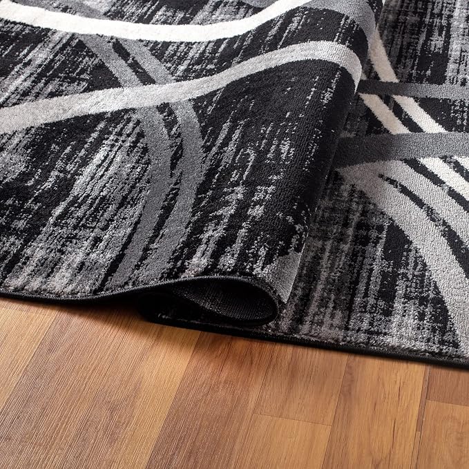 Rugshop Modern Wavy Circles Design Accent Rug, Carpet - Image 2