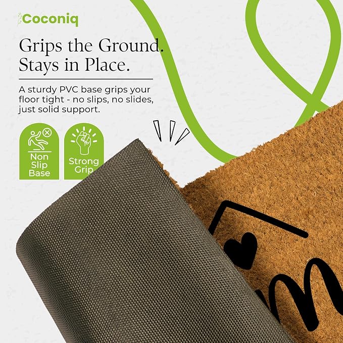 Coir Door Mats 17" X 30", Non-Slip Sturdy, PVC Backed Heavy Duty, A Home Made - Image 5