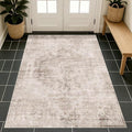 Washable Beige Brown Rugs for Entryway Indoor by HazoHaus