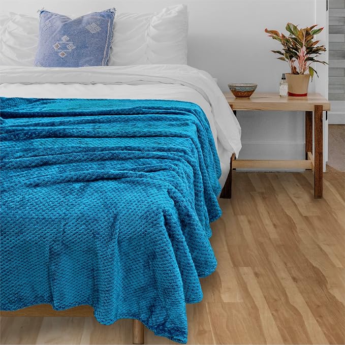 PAVILIA Turquoise Blue Throw Blanket - Image 2