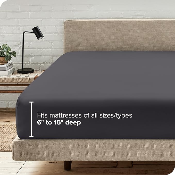 Bare Home Fitted Bottom Sheet Short Queen Size - Image 7