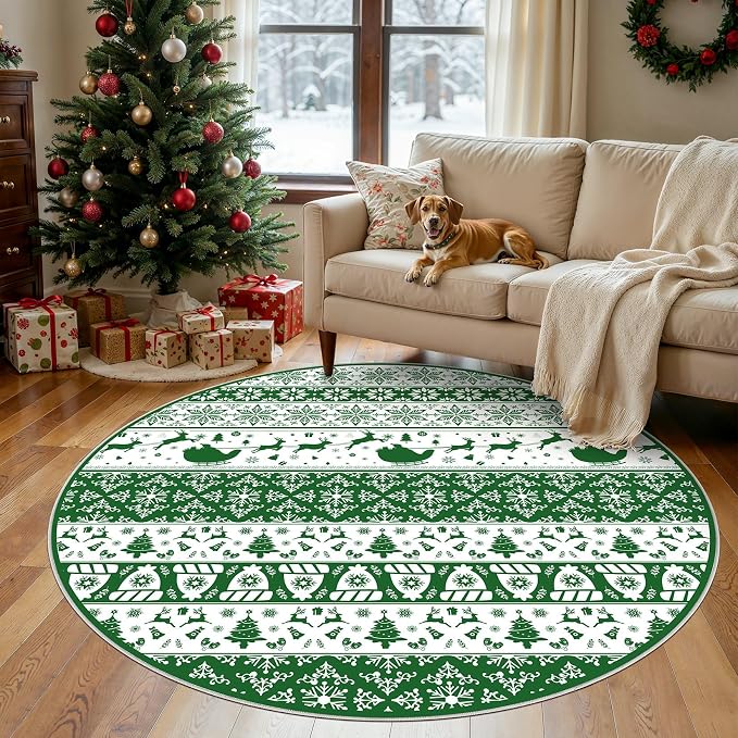 Abstract Living Room Rug Round 6FT - Image 2