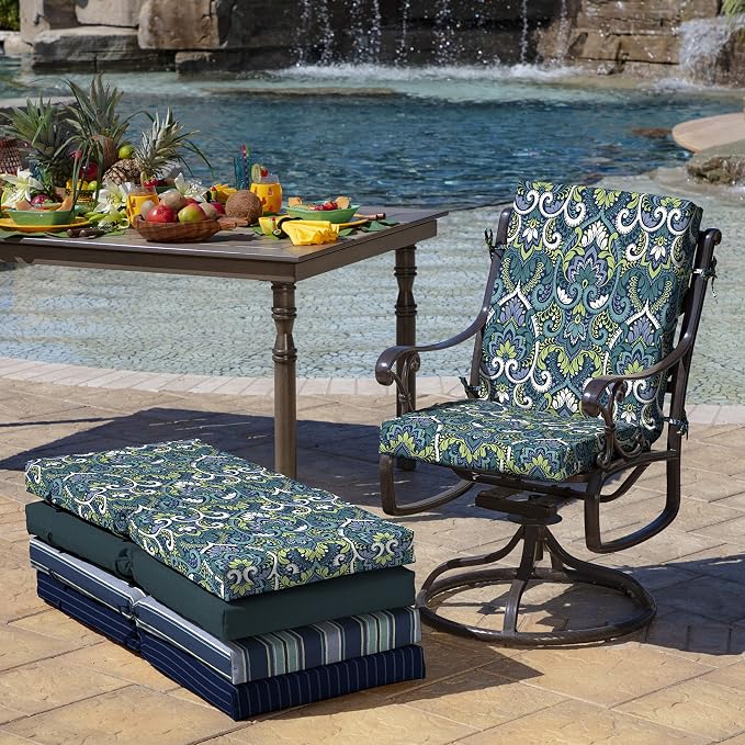 ARDEN Outdoor Midback Chair Cushion, 18 x 16.5, Water Repellent, Fade Resistant - Image 4