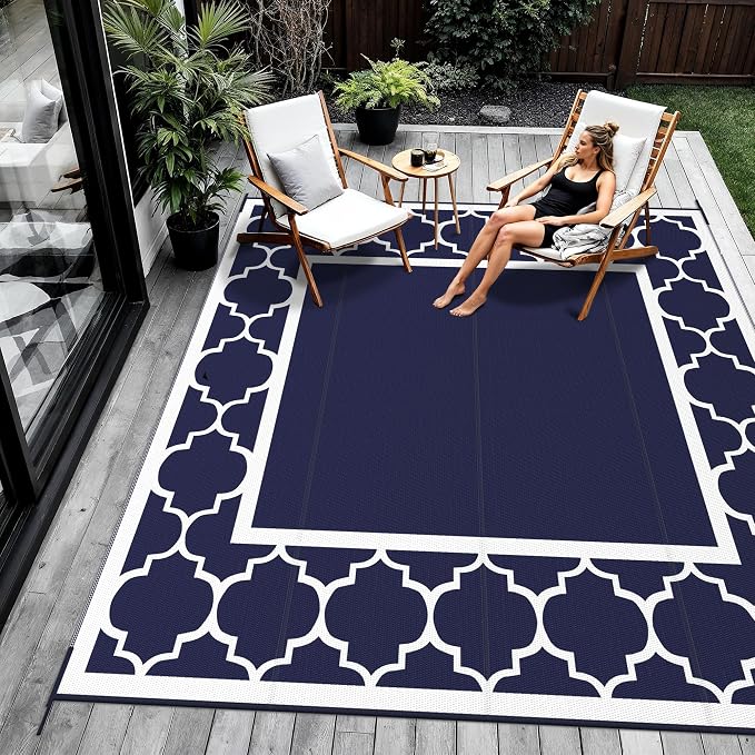 GENIMO 10 ' x 10 ' Outdoor Rug Waterproof - Image 4