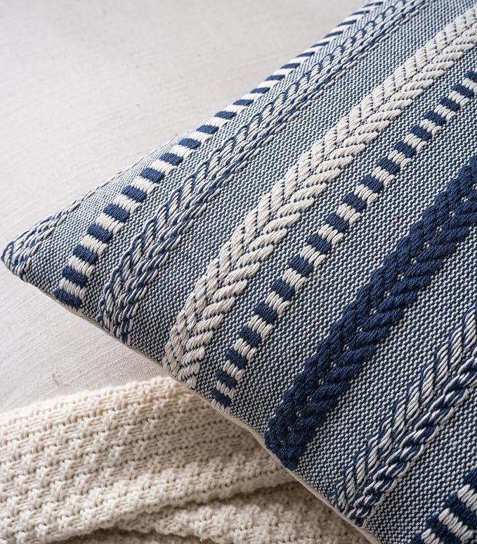 Boho Lumbar Pillow Covers 14x36 Long, Farmhouse Decorative Couch Pillow Cases - Image 2