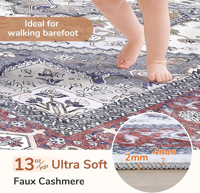 OPPODREAM Thin 6x9 Area Rugs, Washable Rug 6x9 - Image 2