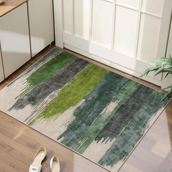 Ciicool Modern Abstract Area Rug 2x3 Washable Small Entryway Rugs, Foldable by CIICOOLHomeDeco