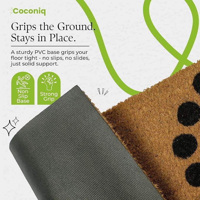 Coir Door Mats 17" X 30", Non-Slip Sturdy, PVC Backed Heavy Duty, The Geo - Image 7