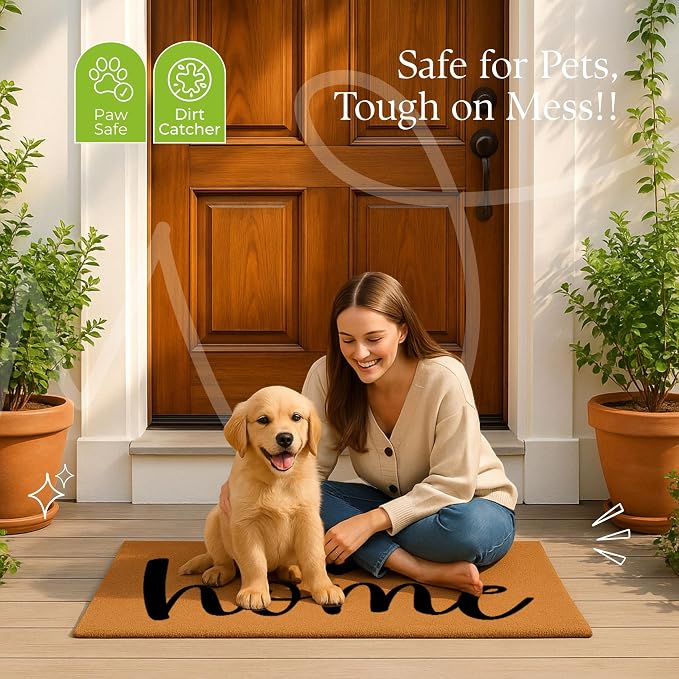 Coir Door Mats 17" X 30", Non-Slip Sturdy, PVC Backed Heavy Duty, A Home Made - Image 7